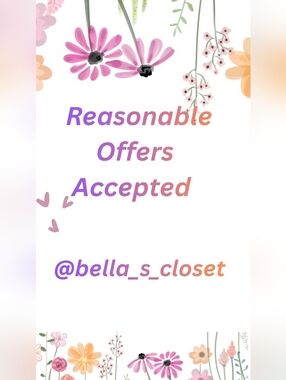 Floral "Reasonable Offers Accepted" Sign - Purple & Pink Accents